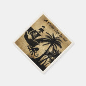 Ein Piratenleben für mich Karibik Schatzkarte Serviette (Ecke)