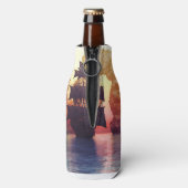 Ein Piratenschiff bei Sonnenuntergang auf einer In Flaschenkühler (Flasche Rückseite)