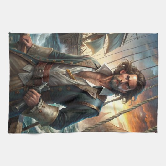 Ein Piratenschiff Geschirrtuch (Horizontal)