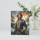 Ein Piratenschiff Postkarte (Stehend Vorderseite)