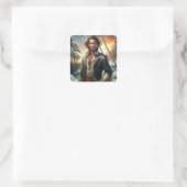Ein Piratenschiff Quadratischer Aufkleber (Tasche)