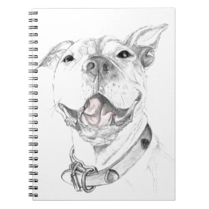 Ein Pit Bull-Lächeln Notizblock