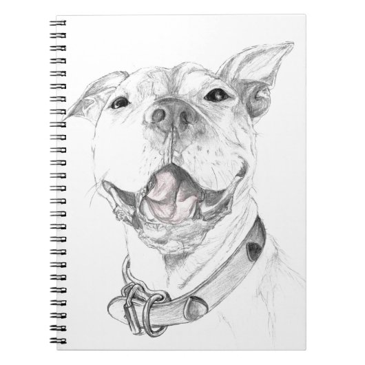 Ein Pit Bull-Lächeln Notizblock (Vorderseite)