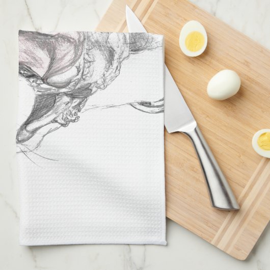 Ein Pitbull-Lächeln Geschirrtuch (Viertel Falte)