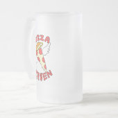 Ein Pizza-Himmel Mattglas Bierglas (Vorderseite Links)