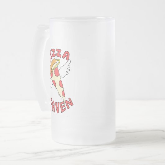 Ein Pizza-Himmel Mattglas Bierglas (Vorderseite Links)