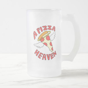 Ein Pizza-Himmel Mattglas Bierglas