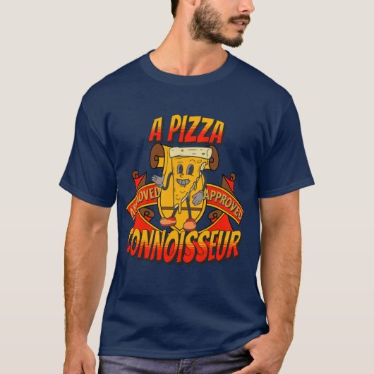 Ein Pizza-Kenner, ein elegantes cooles Papa-Gesche T-Shirt (Vorderseite)