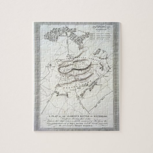 Ein Plan des prachtvollen Kampfes von Waterloo Puzzle (Vertikal)