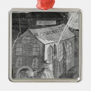 Ein Plan mit Pulver, 1605 Ornament Aus Metall