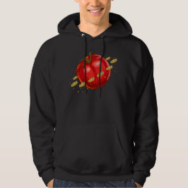 Ein Planet der Tomaten mit Pizzen um ihn herum Hoodie
