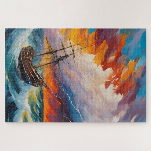 Ein Planet in einem beeindruckenden Sturm Puzzle (Horizontal)