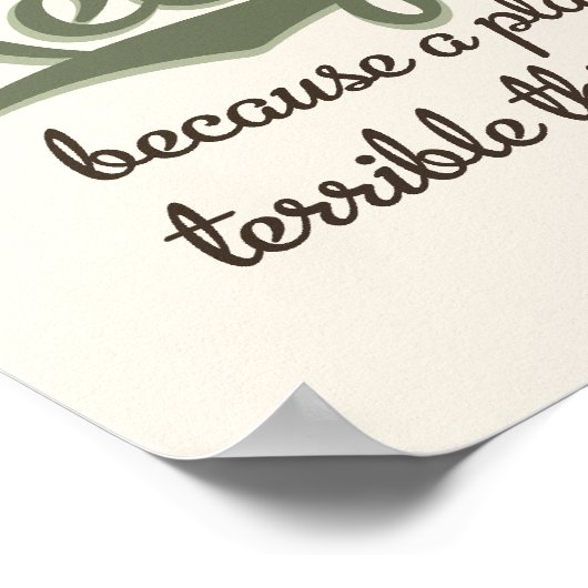 Ein Planet ist eine schreckliche Sache, Poster zu  (Ecke)