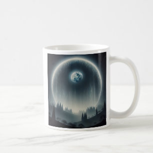 Ein Planet mit einem hellen Halo. Kaffeetasse