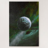 Ein Planet und ein schwarzes Loch Puzzle (Vertikal)
