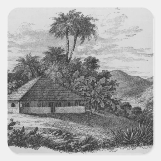 Ein Planterhaus in Brasilien Quadratischer Aufkleber (Vorderseite)