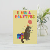 Ein platypus das Liebe zum Party Einladung (Stehend Vorderseite)