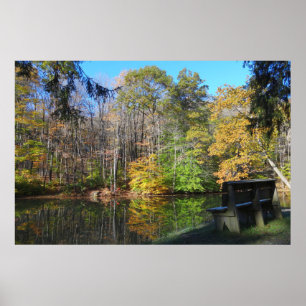Ein Platz mit Blick auf den Herbst in Pennsylvania Poster