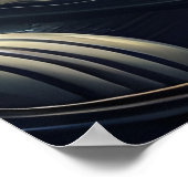 Ein Platz über einer futuristischen Stadt Poster (Ecke)