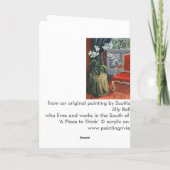 "Ein Platz, zum der Kunst-Karte zu denken" Karte (Rückseite)