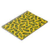 Ein Plethorn von Pickles - grüne und gelbe Gherkin Notizblock (Linke Seite)