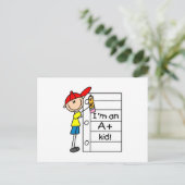 Ein Plus-Kind Postkarte (Stehend Vorderseite)