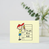 Ein Plus-Kind Postkarte (Stehend Vorderseite)