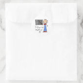 Ein Plus-Lehrer Runder Aufkleber (Tasche)