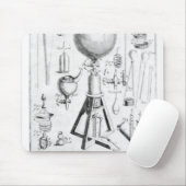 Ein pneumatischer Motor und es sind Teile Mousepad (Mit Mouse)