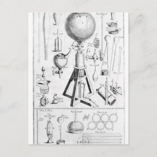 Ein pneumatischer Motor und seine Teile Postkarte (Vorderseite)