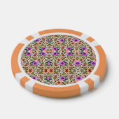 Ein Pokerchip mit einem komplizierten Blumenmuster Pokerchips (Einzeln)