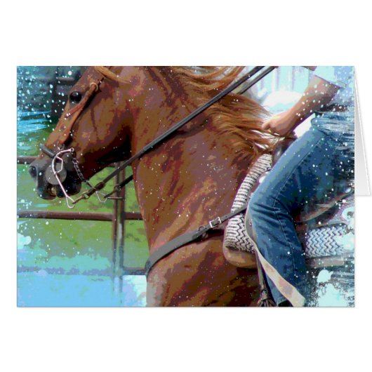 Ein Pole-Bending-Pferd (Vorderseite (Horizontal))