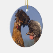 Ein polnisches Huhn-Weihnachten Keramik Ornament (Rechts)