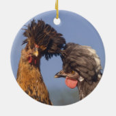Ein polnisches Huhn-Weihnachten Keramik Ornament (Hinten)