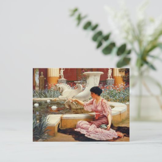 Ein Pompejischer Garten - Godward Postkarte (Stehend Vorderseite)