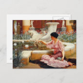 Ein Pompejischer Garten - Godward Postkarte (Vorne/Hinten)