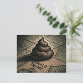 Ein Poo auf einem Stern Postkarte (Stehend Vorderseite)
