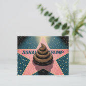 Ein Poo auf einem Stern Postkarte (Stehend Vorderseite)