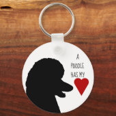 "Ein Poodle hat mein Herz" Schlüsselanhänger (Vorderseite)