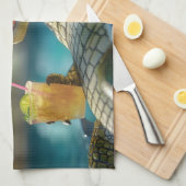 Ein Poolside-Cocktail für den Musiker Geschirrtuch (Viertel Falte)