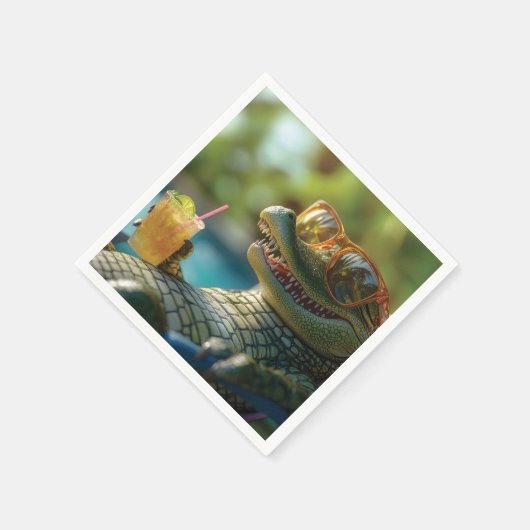 Ein Poolside-Cocktail für den Musiker Serviette (Ecke)