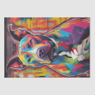 Ein Pop Art Pitbull Bright und Bold Decoupage Seidenpapier