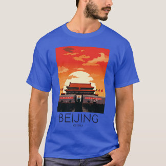 Ein Pop-Art-Reise-Druck von Peking China T-Shirt