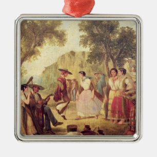 Ein populärer Tanz Silbernes Ornament