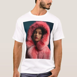 Ein Portrait der Schönheit, ein modernes, elegante T-Shirt