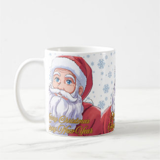 Ein Portrait des Weihnachtsmannes Kaffeetasse