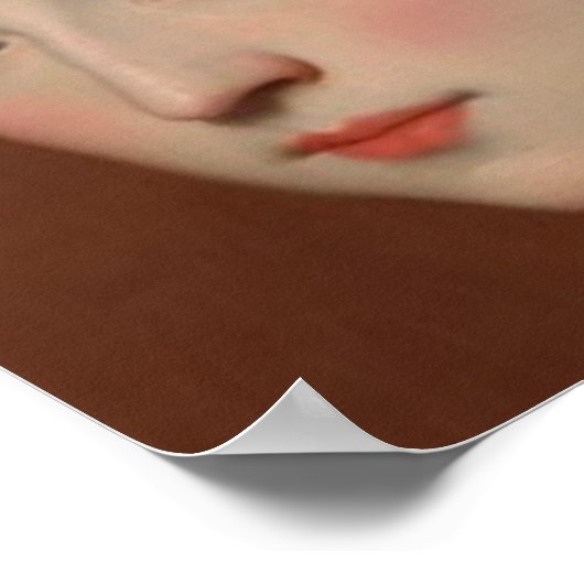 Ein Portrait einer jungen Frau im klassischen Stil Poster (Ecke)