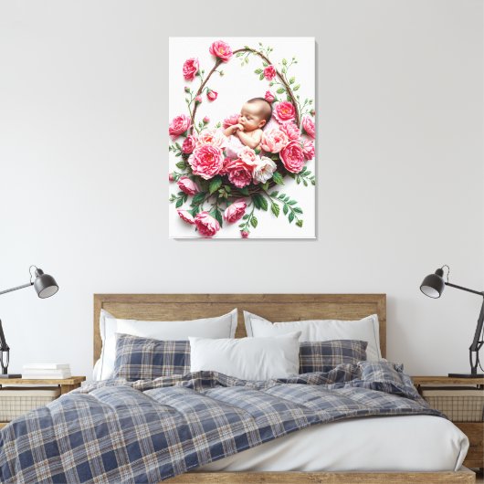 Ein Portrait über die leichte Carnation einer Toch Leinwanddruck (Insitu (Schlafzimmer))