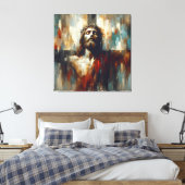 Ein Portrait von Jesus Christus Ausdauer Leinwanddruck (Insitu (Schlafzimmer))