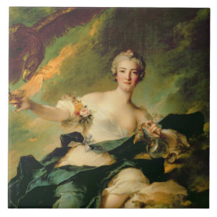 Ein Porträt von Anne Josephe Bonnnier de la Mossa Fliese